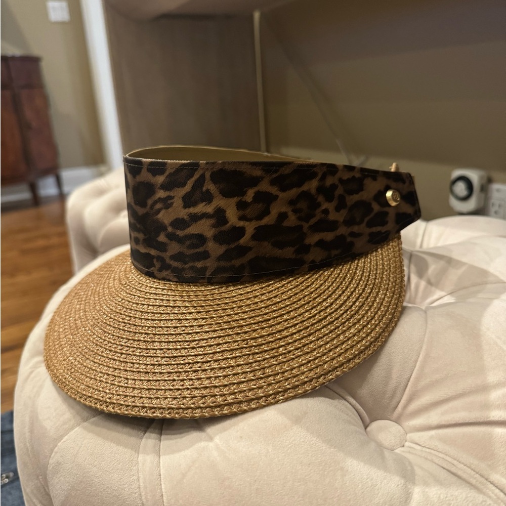Eric Javits Leopard and Tan Visor